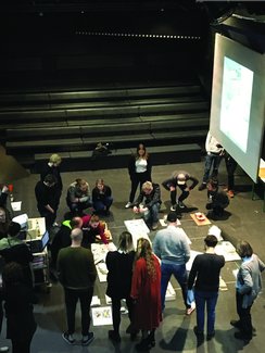 Präsentation von Entwürfen der Studierenden im GRIPS Theatersaal